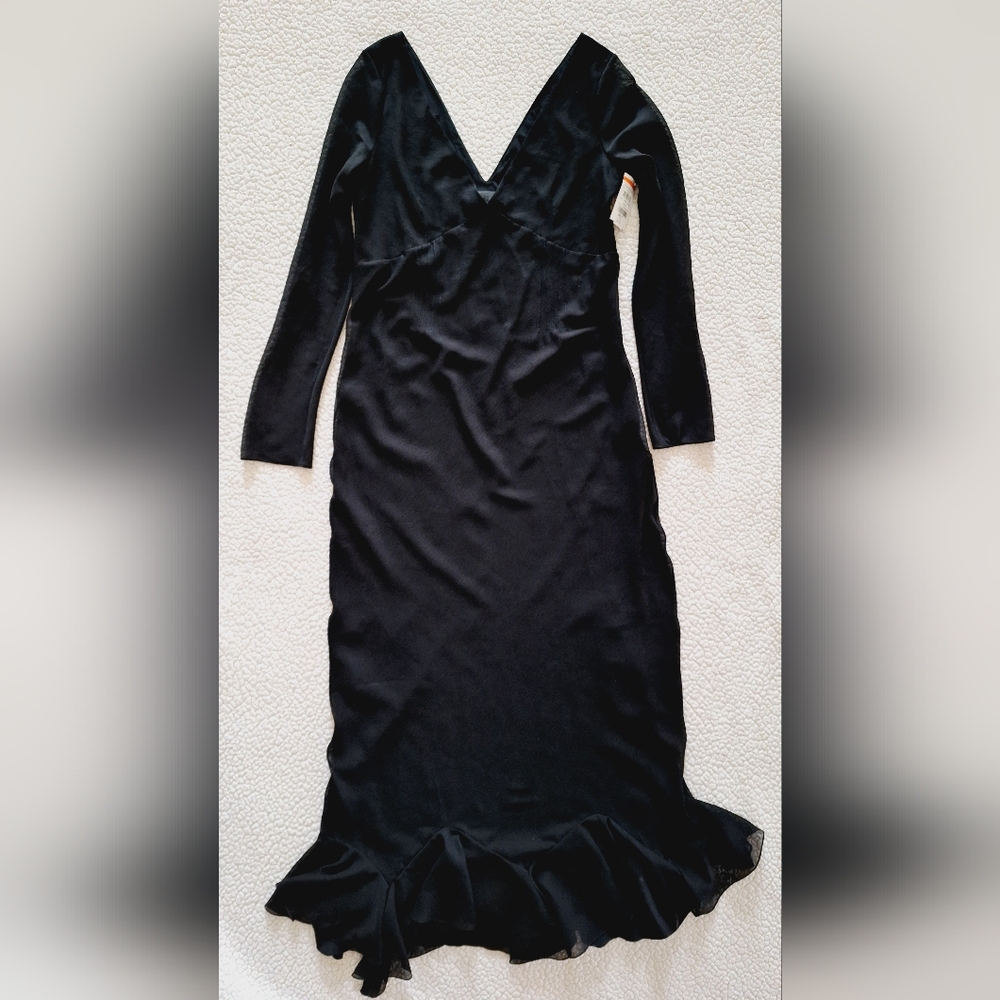 GIVENCHY Off Shoulder Maxi Dress Gown Black Sz 14 Org $5,995 - Picture 6 of 16